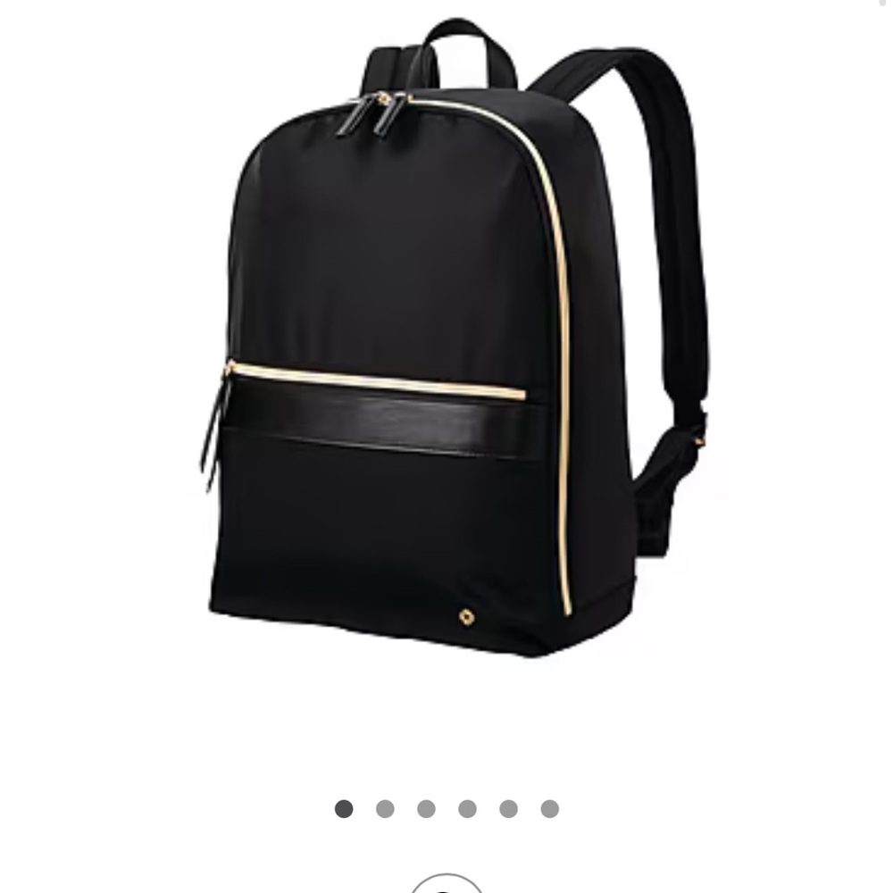 Samsonite Black Backpack with Gold Trim